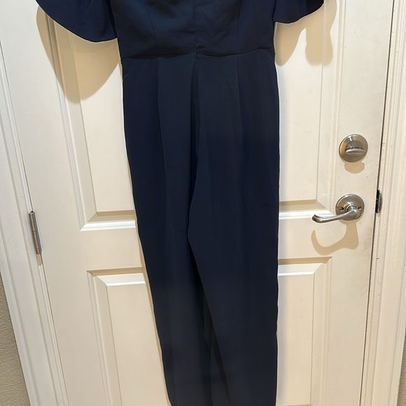 Anthropologie NWT navy XS Harlyn Turner twist jumpsuit. GORGEOUS! - Picture 7 of 7